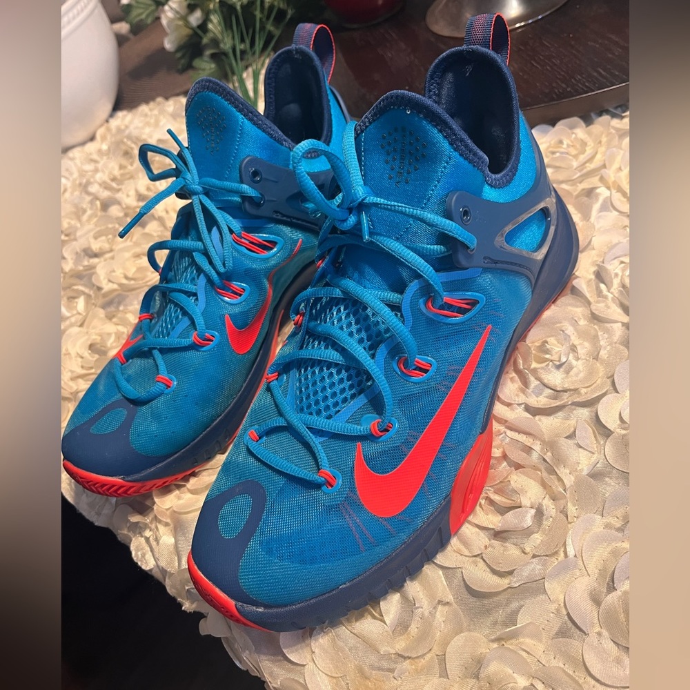 Nike Zoom Hyperrev 2015 Blue Lagoon Crimson 705370-46 Mens Sneakers Size 10.5